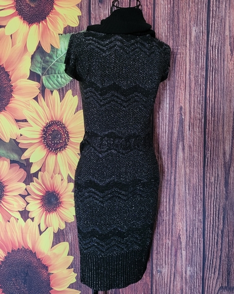Derek Heart Black and Silver Sweater Dress - Picture 5 of 7